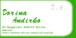 dorina andirko business card